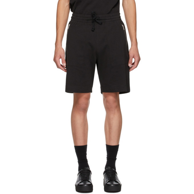 Photo: Dries Van Noten Black Cotton Zip Shorts