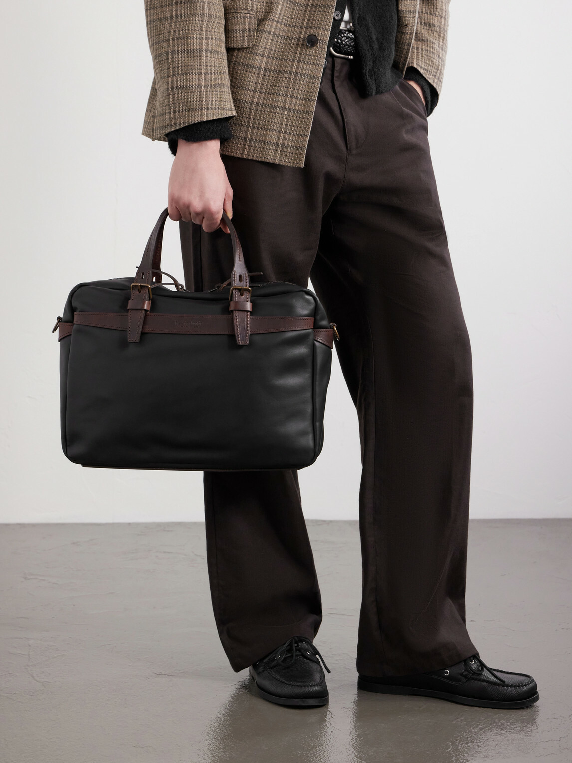 Bleu de Chauffe - Ledger Full-Grain Leather Briefcase
