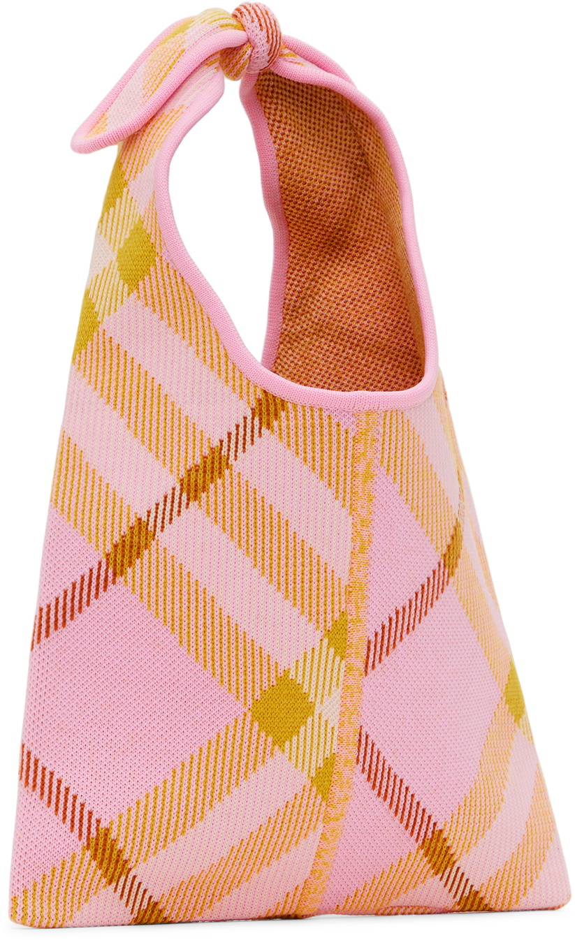 その他 Burberry Reversible pouch in pink nylon with Check pattern Burberry Reversible Pouch In Pink Nylon With Check Pattern