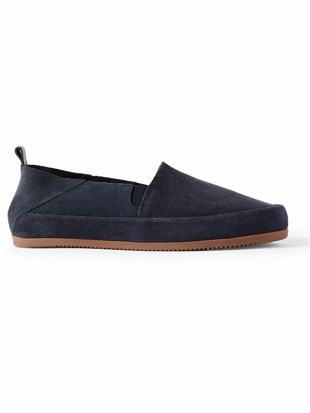 Photo: Mulo - Travel Collapsible-Heel Suede Loafers - Blue
