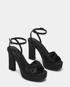 Steve Madden Knoti Heels in Black Satin