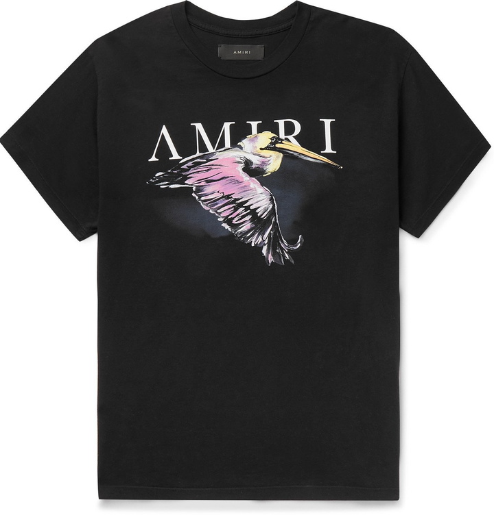 Photo: AMIRI - Logo-Print Cotton-Jersey T-Shirt - Black