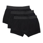 Off-White Three-Pack Black Stretch Boxers