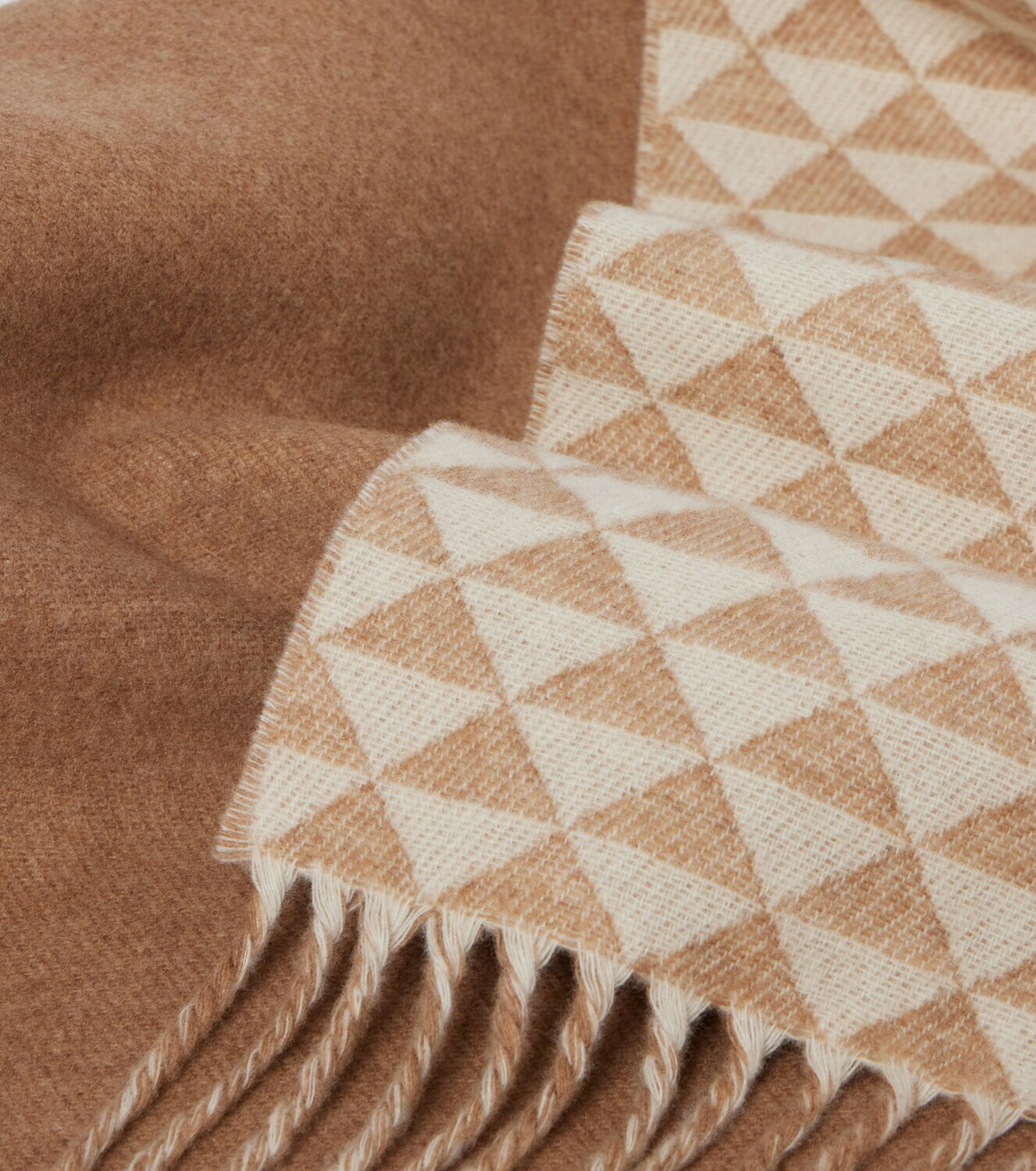 Prada Symbole wool and cashmere scarf