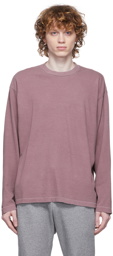 John Elliott Burgundy Long Sleeve Interval T-Shirt