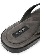 A.emery Morgan Suede Flip Flops Grey