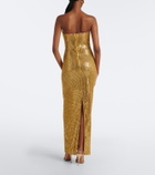 Rachel Gilbert Rosalie draped embellished bustier gown