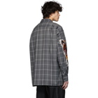 Doublet Grey Check Embroidery Shirt