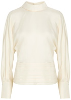 Rohe Tuxedo Reversed-collar Silk top Cream