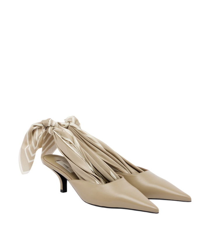 Photo: Toteme Scarf leather slingback pumps