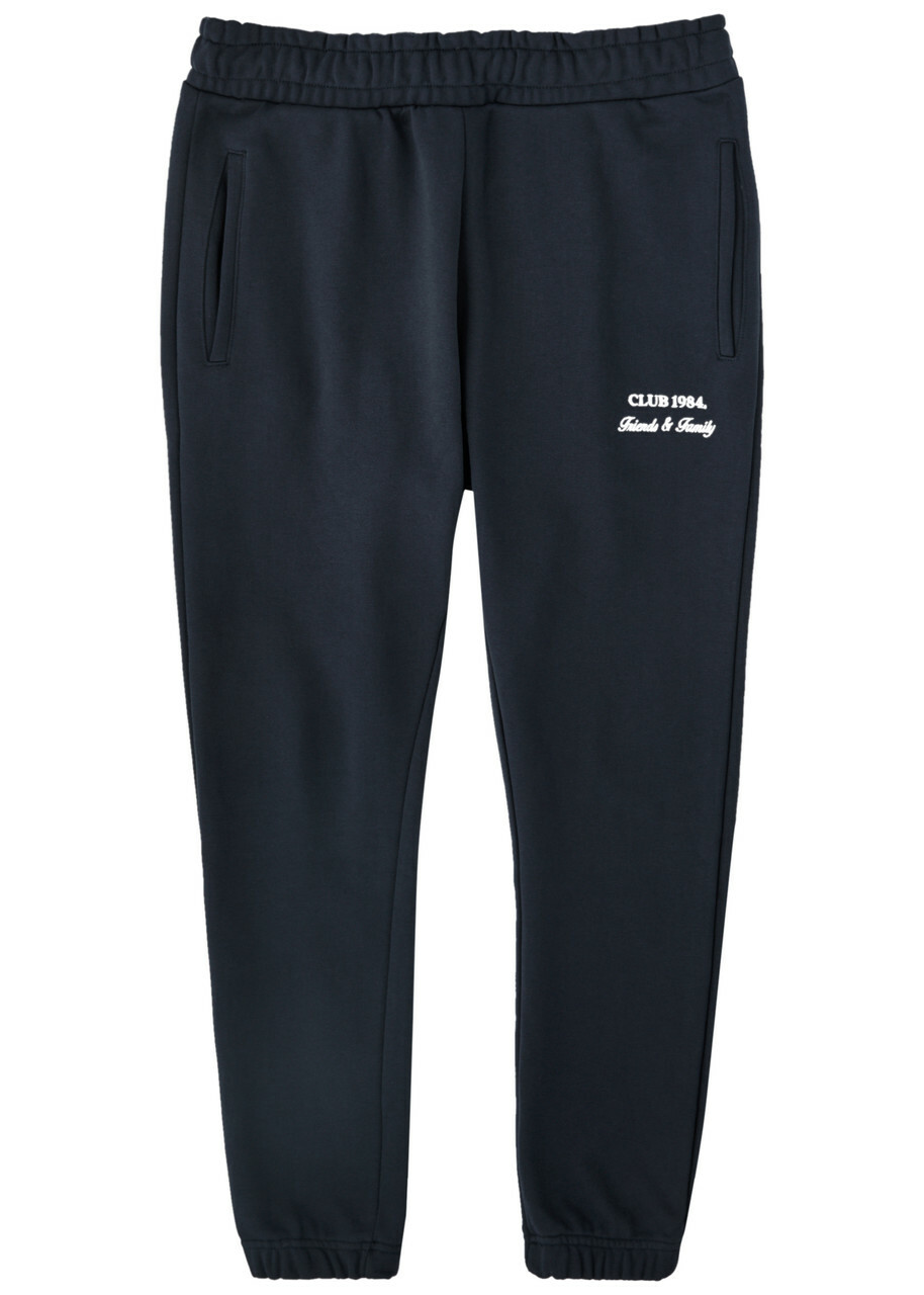 Club 1984 Essential Logo-embroidered Cotton Sweatpants Navy