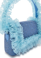 Self-portrait X Christopher Kane Lace and Crystal-embellished top Handle bag - Blue - One Size