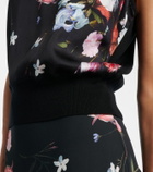 Erdem Floral printed wool top