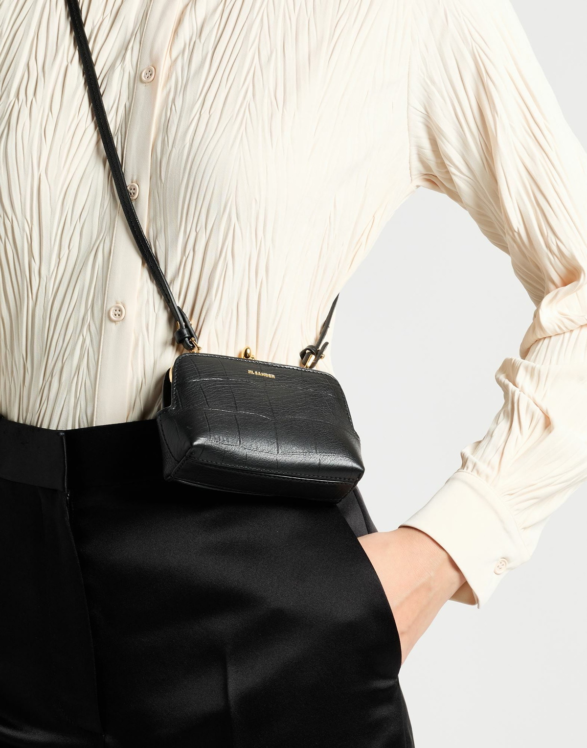 Jil Sander Womens Cross-body bag in Black