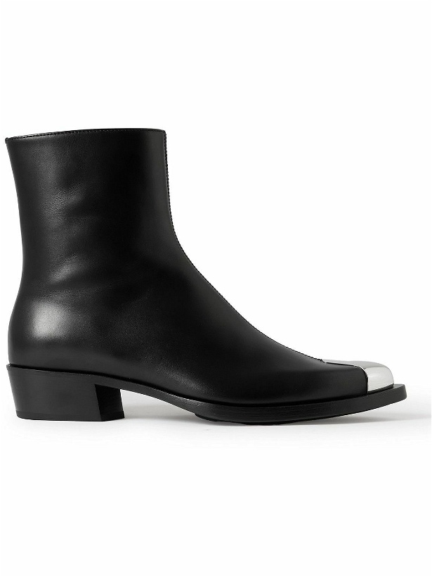 Photo: Alexander McQueen - Punk Embellished Leather Chelsea Boots - Black