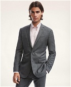 Brooks Brothers Men's Milano Fit Mini-Houndstooth 1818 Suit | Grey