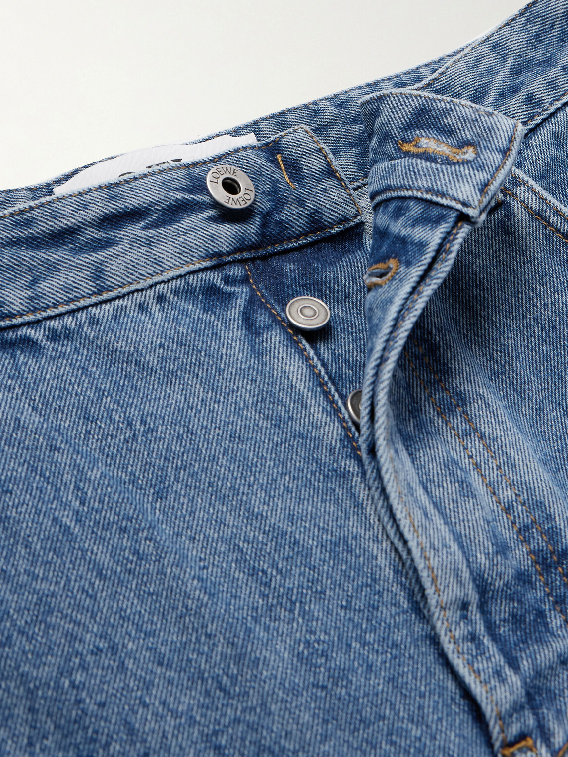 LOEWE - Anagram Wide-Leg Logo-Embroidered Jeans - Blue
