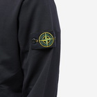 Stone Island Men's Cotton Zip Pocket Detail Popover Hoody in Navy