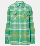 God's True Cashmere Hero plaid cashmere shirt