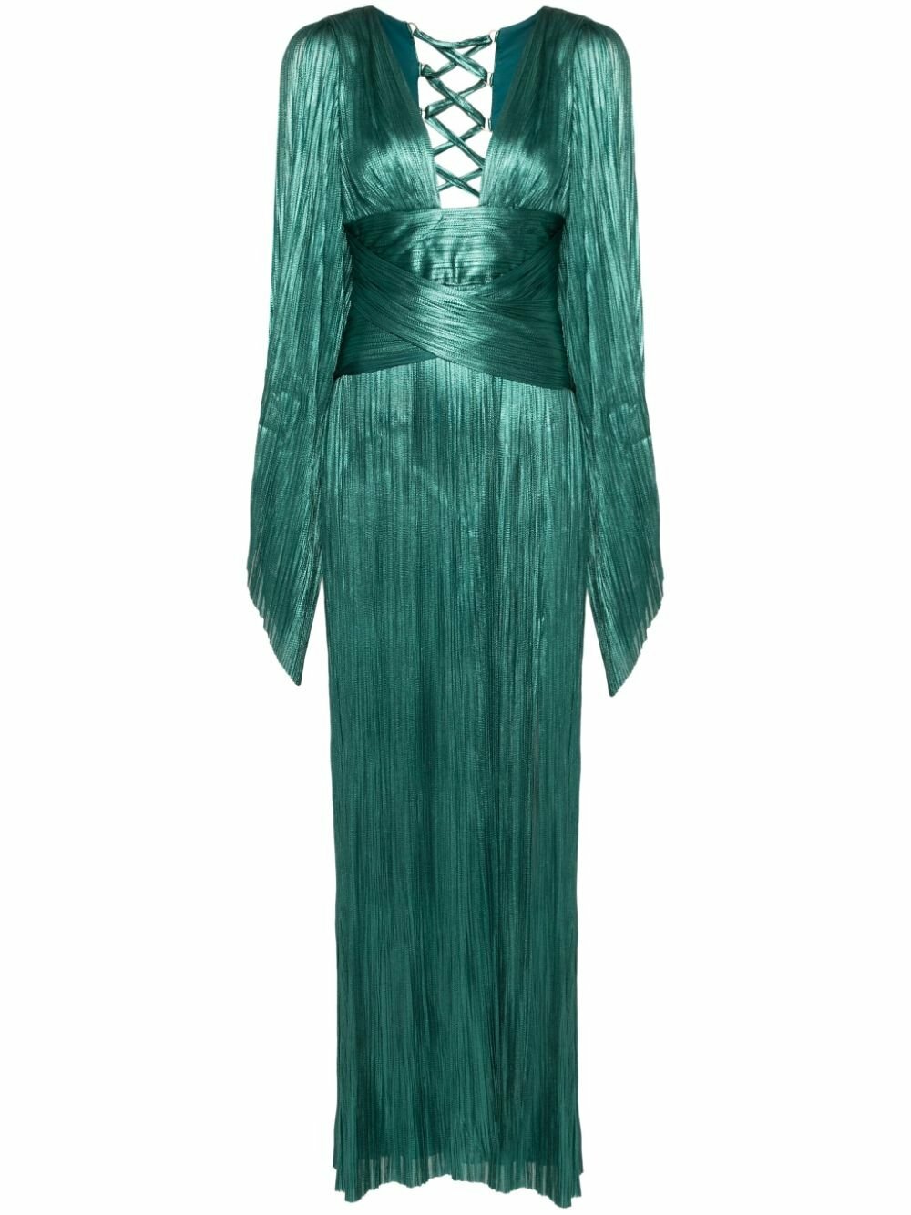 Maria Lucia Hohan Green Alana Pliss Column Gown Maria Lucia Hohan