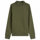 MHL by Margaret Howell Men's Zip Neck Sweatshirt in Uniform Green