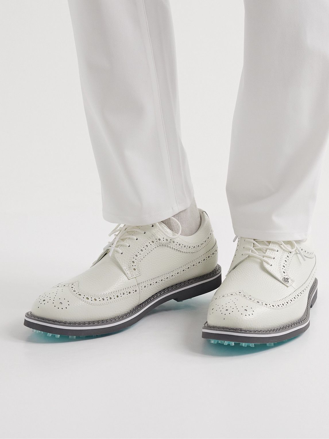 G/FORE - Gallivanter Pebble-Grain Leather Wingtip Golf Shoes