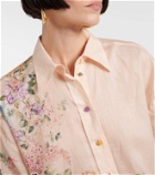 Zimmermann Halliday floral linen shirt