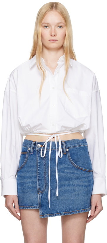 Photo: alexanderwang.t White Cotton Oxford Wrap Shirt