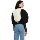 Loewe White Leather Plastron Blouse