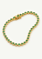 Missoma Tennis Round Bracelet Green