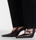 Alaïa Drop leather slingback pumps
