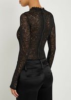 Alice + Olivia Taeyn Lace Bodysuit Black