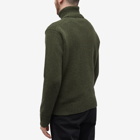 Universal Works Men's Eco Wool Roll Neck Knit in Olive