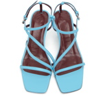 Staud Blue Nappa Gita Heeled Sandals