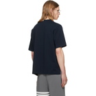 Thom Browne Navy Milano Cotton Oversized Pocket T-shirt