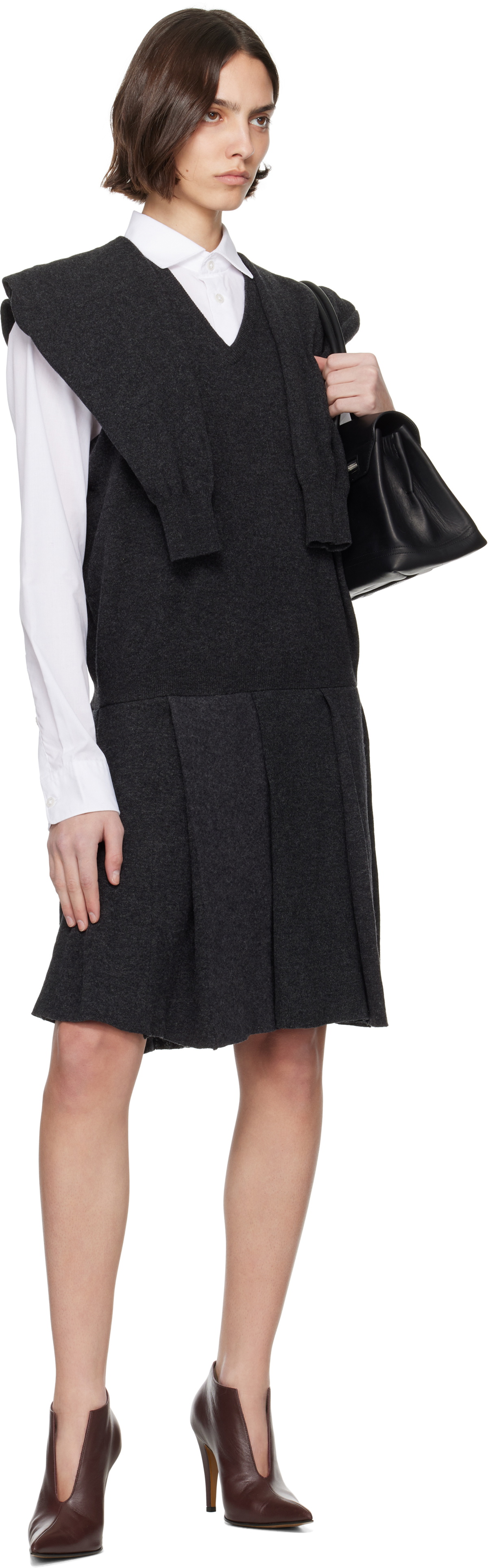 HODAKOVA Pleated Sleeve Midi Dress