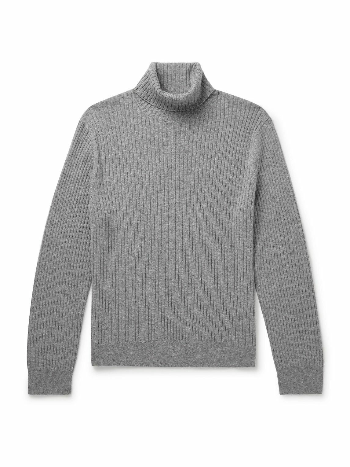 Nili Lotan - Cole Slim-Fit Ribbed Cashmere Rollneck Sweater - Gray