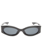 Le Specs Glaciem Sunglasses in Black/Smoke Mono 