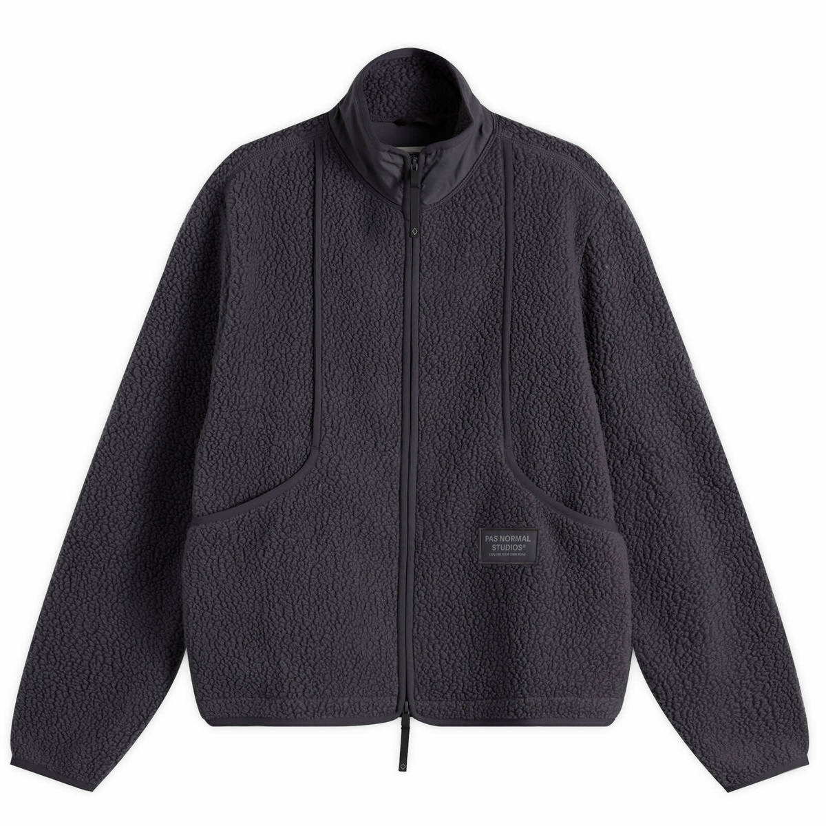 Pas Normal Studios Men's Off-Race Pile Fleece Jacket in Steel