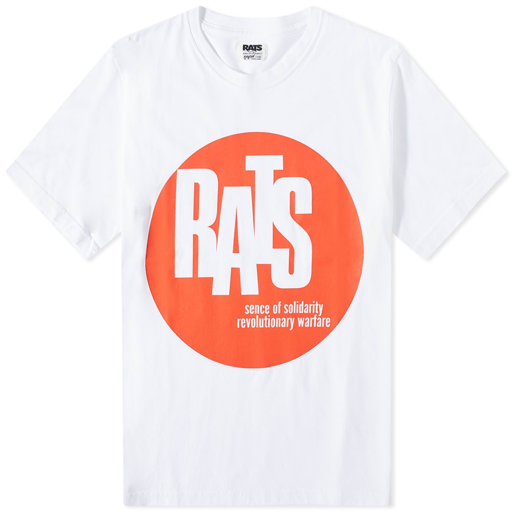 Photo: Rats Men's Colored Ball T-Shirt in White