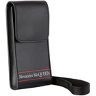 Alexander McQueen Black Selvedge Logo Phone Pouch