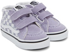 Vans Baby Purple & White Checkerboard Sk8-Mid Reissue V Sneakers