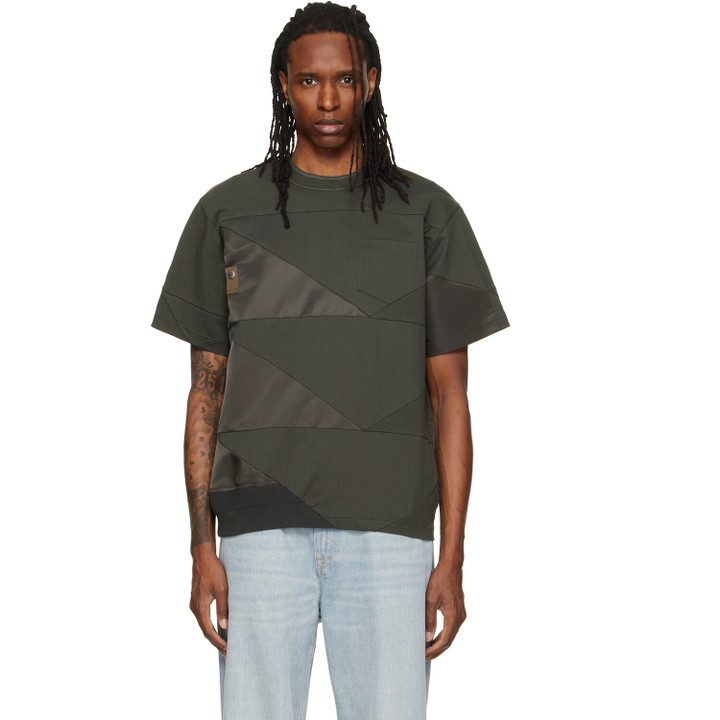 Photo: sacai Khaki A.P.C. Edition Quilts T-shirt