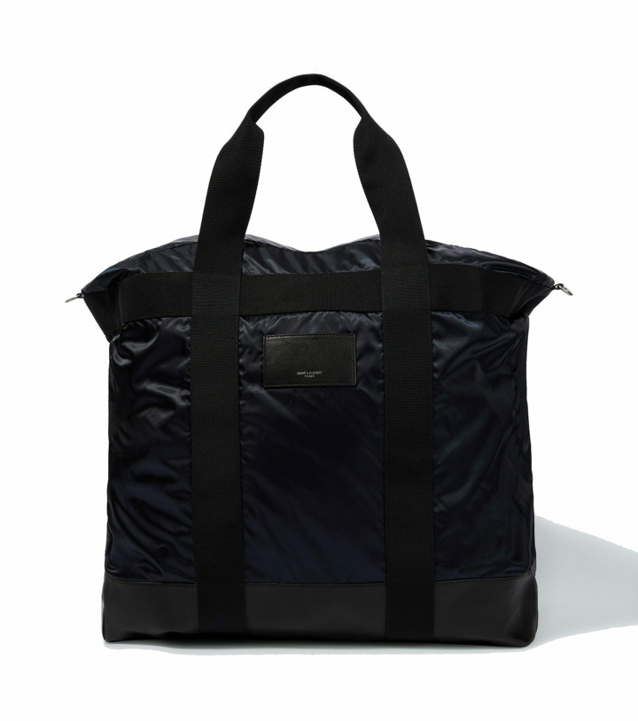 Photo: Saint Laurent - City leather-trimmed tote bag