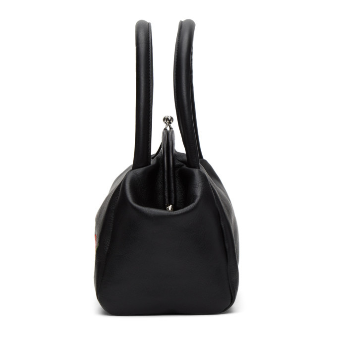 Ys Black Floral Clasp Bag Ys