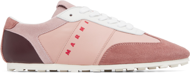 Photo: Marni Pink Leather & Suede Sneakers