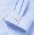 Gucci - Oversized Grandad-Collar Cotton-Poplin Half-Placket Shirt - Men - Light blue
