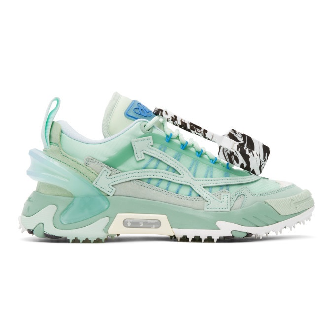 Photo: Off-White Green and Blue Odsy-2000 Sneakers