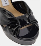 Jimmy Choo Heloise 120 patent leather platform sandals
