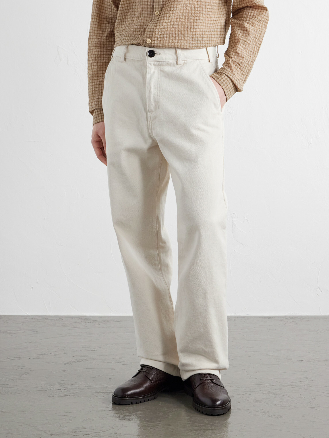 Oliver Spencer - Straight-Leg Organic Cotton-Twill Trousers - Neutrals